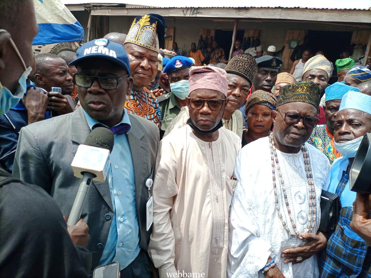 SEN KOLA BALOGUN: IBADAN SPARE PARTS MARKET FIRE DISASTER: SEN KOLA BALOGUN THANKS FG OVER RELIEF MATERIALS