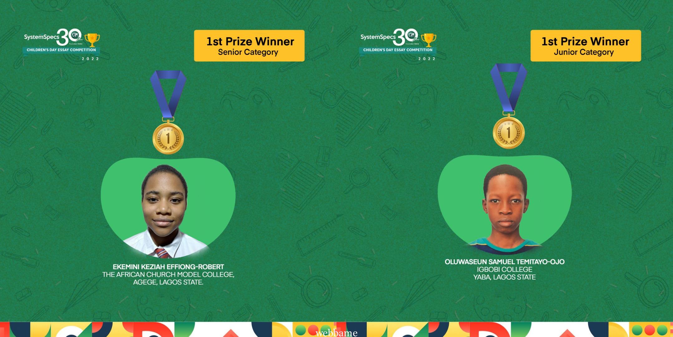 Temitayo-Ojo,11,Effiong-Robert,15 Win 2022 System Specs Children Day Essay Competition