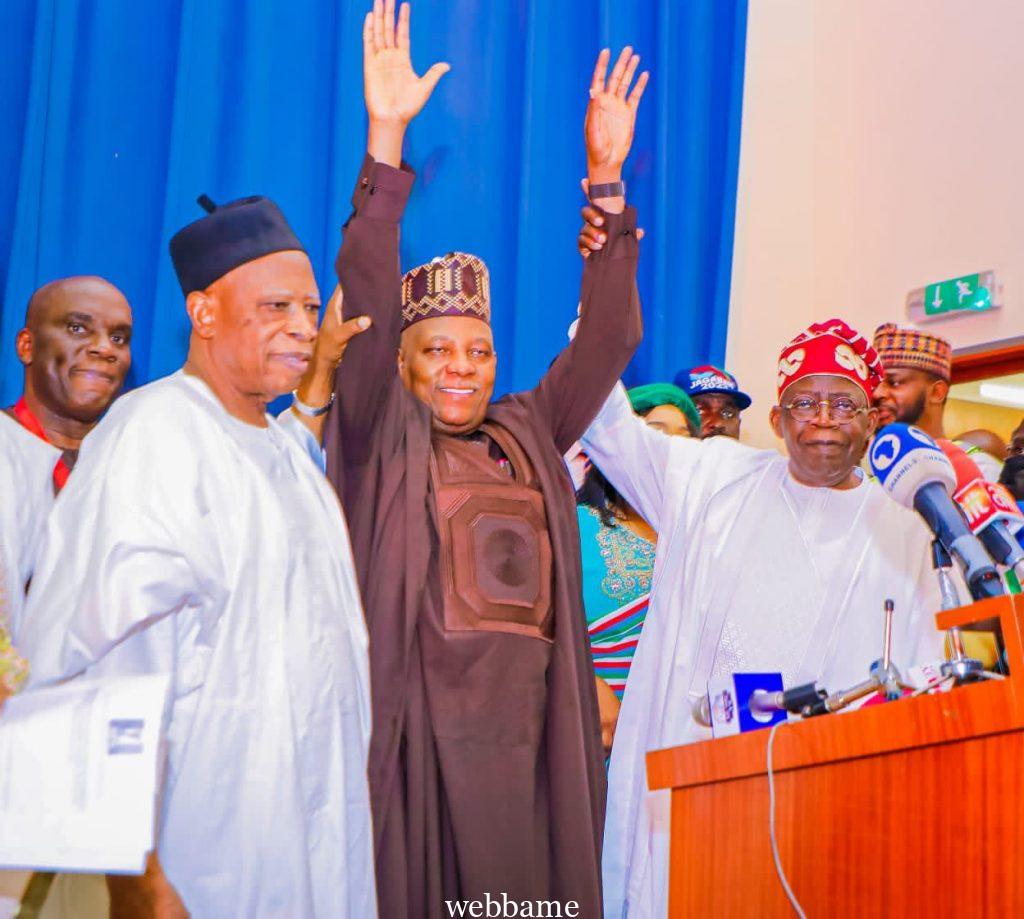 2023: TINUBU OFFICIALLY UNVEIL SHETTIMA AS RUNNING MATE