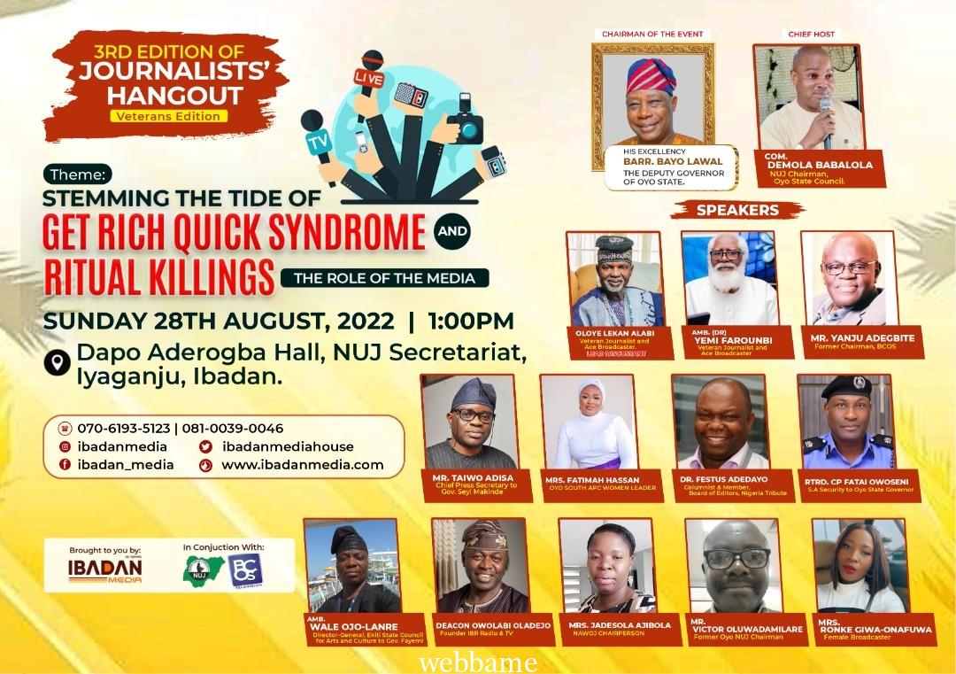 OYO ACTING GOV BARR BAYO LAWAL, LEKAN ALABI, YEMI FAROMBI AND OTHER TOP MEDIA BIGWIGS TO SPEAK AT