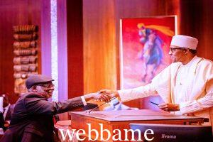 BUHARI SWEARS ARIWOOLA IN AS SUBSTANTIVE CJN PRESIDES OVER FEC MEETING