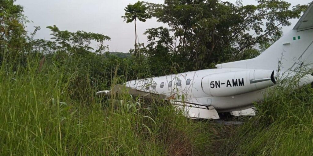 PRIVATE JET CONVEYING POWER MINISTER, ADELABU CRASH-LANDS IN OYO