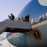 FILE PHOTO: U.S. President Trump disembarks Air Force One at Palm Beach International Airport
